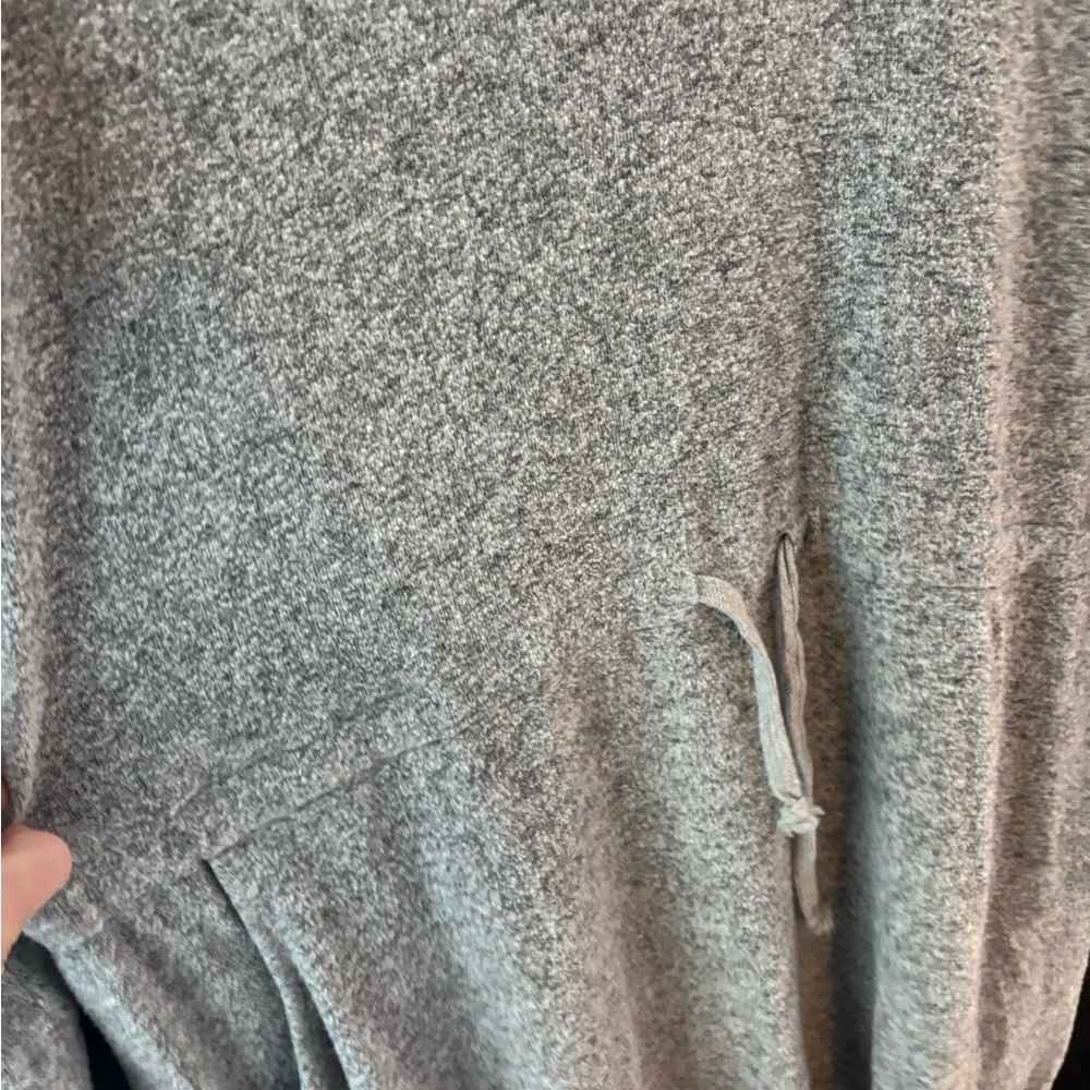 Soft Surroundings Fleece Tie Waist Gray Dress - Picture 10 of 10